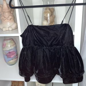 urban outfitters velvet top